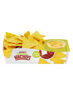 JIMMY's nacho vouwtray, practical, easy, snack, best, satisfying, crunchy, cheesy, cheese, dip, jimmys, original, natural, ingredients 
