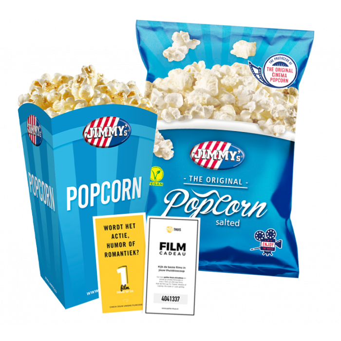 opening Maak avondeten logboek JIMMY's - Pathé Thuis Popcorn Zout Pakket - Popcorn.nl